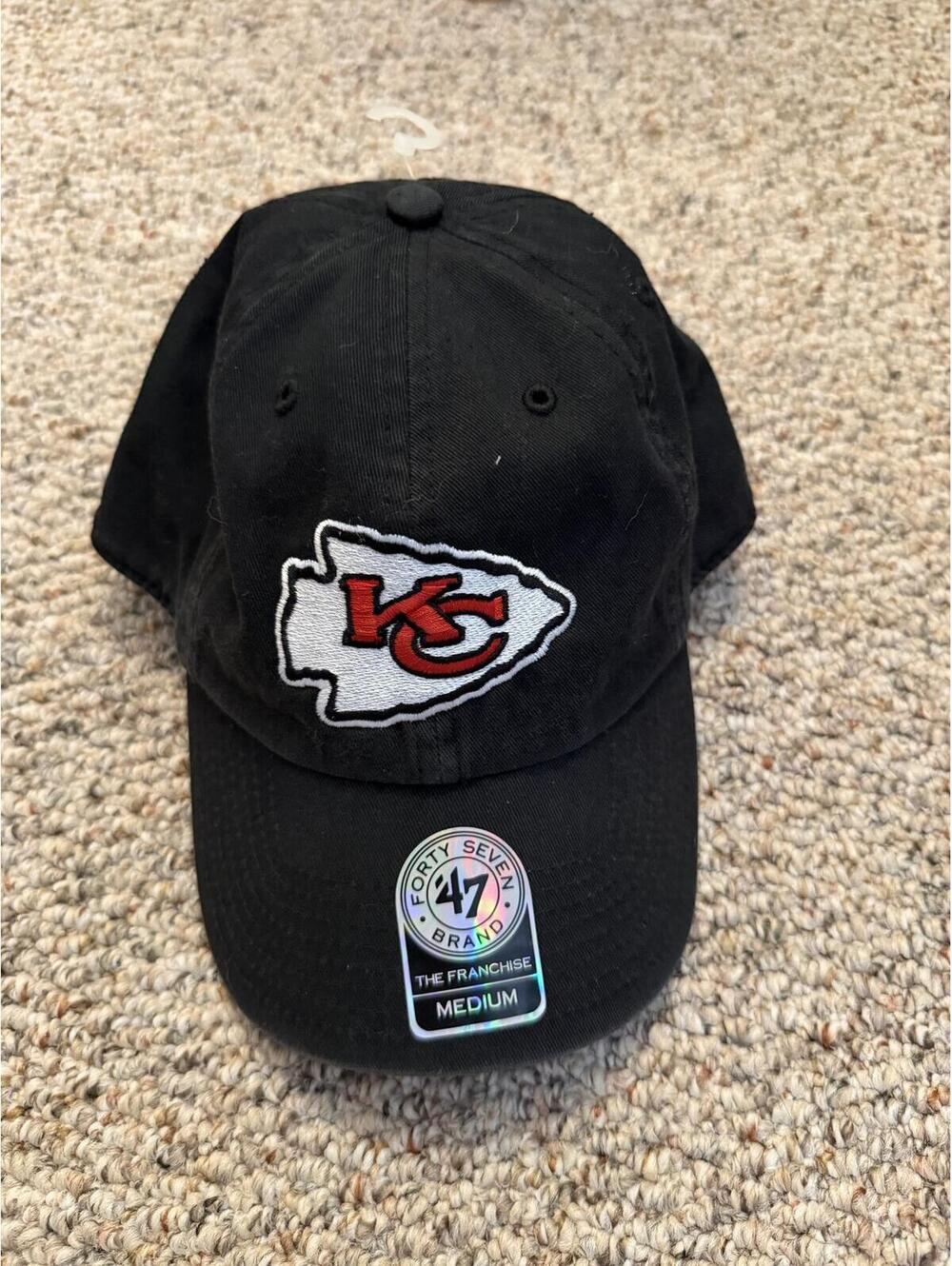 Kansas City Chiefs official NFL black baseball cap hat
